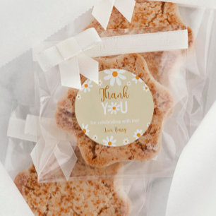 Adesivo Boho Daisy Light primeiro aniversario Obrigado Eti