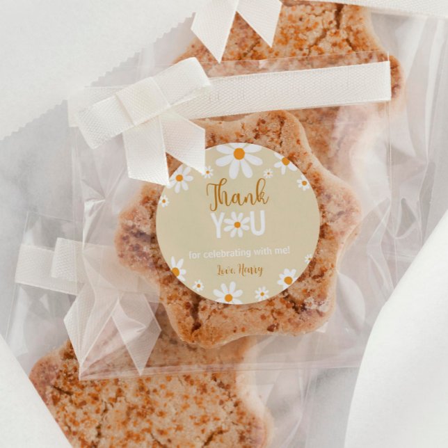 Adesivo Boho Daisy Light primeiro aniversario Obrigado Eti (Criador carregado)