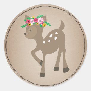 Adesivo Boho Deer Cardstock - Chá de fraldas inspirado