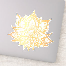 Adesivo Boho Dourado Lotus Flower