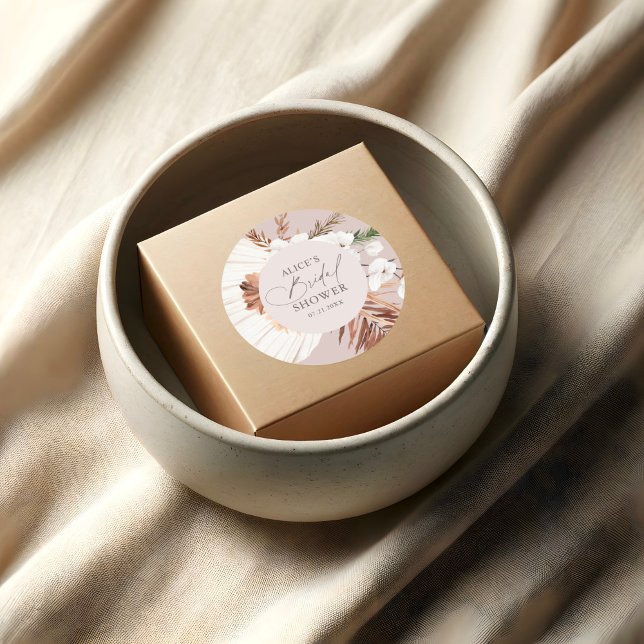 Adesivo Boho Dried Palm Sai Da Praça De Casamento (Criador carregado)