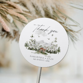 Adesivo Boho Evergreen Casamento da Floresta Russa da Mont