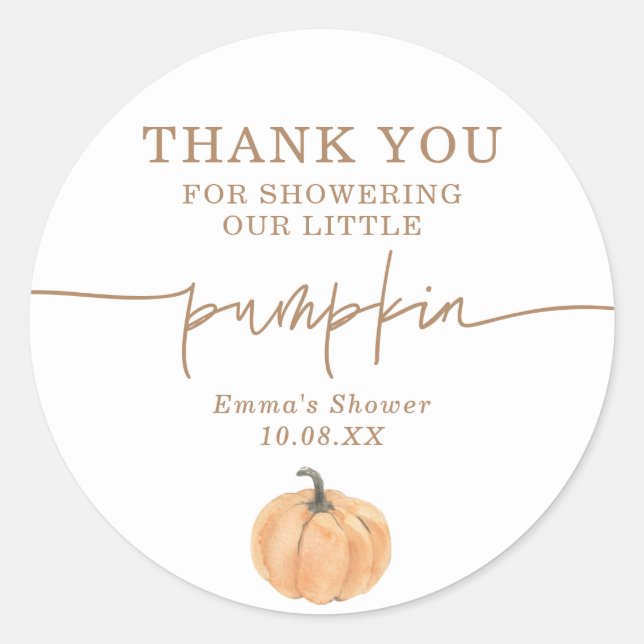 Adesivo Boho Fall Pumpkin Agradeço A Vinheta (Frente)