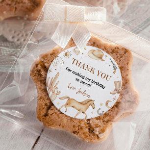 Adesivo Boho First Rodeo Labels Pinheiros de Aniversário