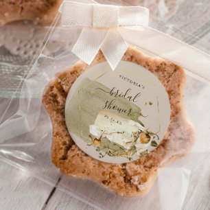 Adesivo Boho Flor Silvestre Outono Chá de Noiva Obrigada