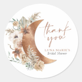 Adesivo Boho Floral Além da Lua Obrigada