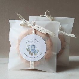 Adesivo Boho Floral Baby Boy Chá Obrigado