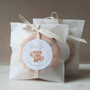 Adesivo Boho Floral Baby Girl Chá Obrigado