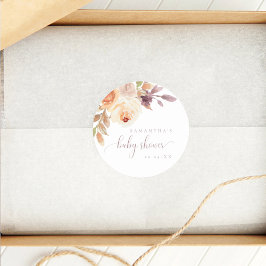 Adesivo Boho Floral Burnt Orange Chá de fraldas