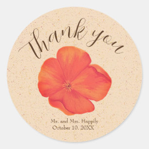 Adesivo Boho Floral Casamento Obrigado