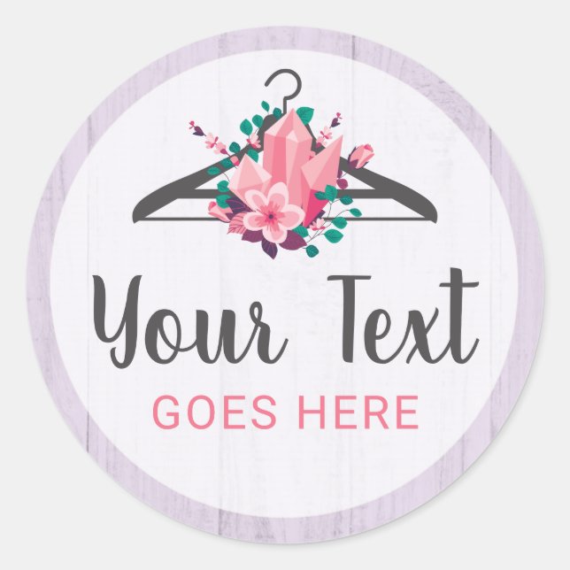 Adesivo Boho Floral Clothes Hanger Fashion Boutique (Frente)