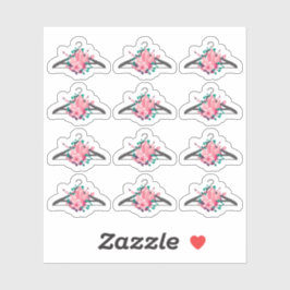 Adesivo Boho Floral Crystals Clothes Hanger Fashion Closet