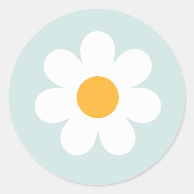 Adesivo Boho Floral Daisy Groovy Festas de aniversário Fav (Frente)