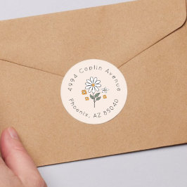 Adesivo Boho Floral Earth Chá de panela Address