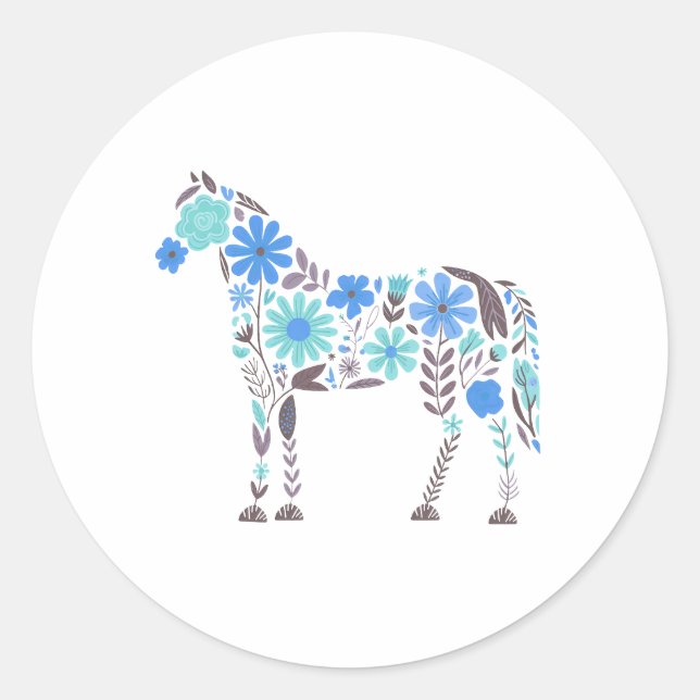 Adesivo Boho Floral Horse (Frente)