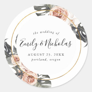 Adesivo Boho Floral Tropical Casamento