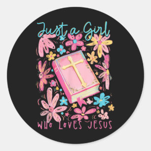 Adesivo Boho Flower Apenas Uma Menina Que Ama Jesus Religi