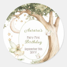 Boho forest watercolor Fairy First birthday