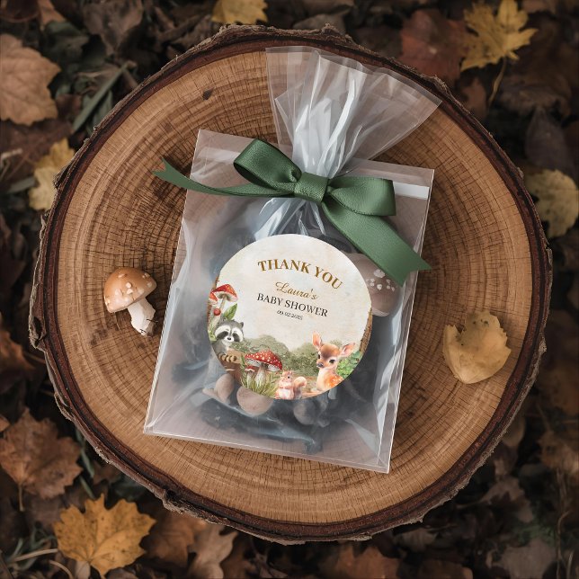 Adesivo Boho Forest Woodland Chá de fraldas Russo (Criador carregado)