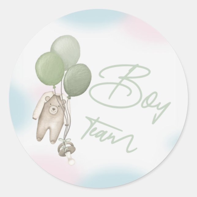 Adesivo Boho Gender Reveer Stickers Team Boy (Frente)