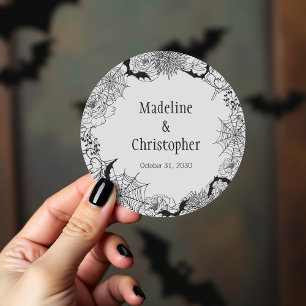 Adesivo Boho Gothic Floral Cinza Casamento