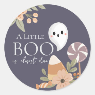 Adesivo Boho Halloween Chá de fraldas Little Boo - Fantasm