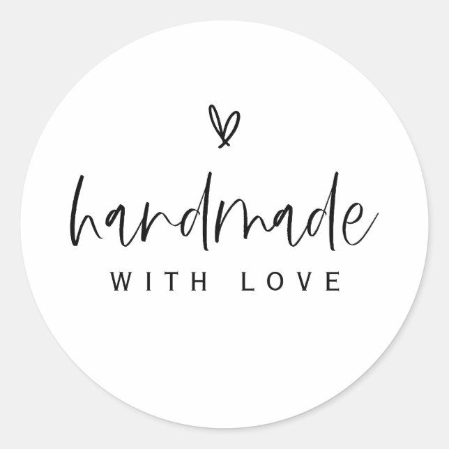 Adesivo Boho Heart Handmade With Love Minimal Sticker E100 (Frente)