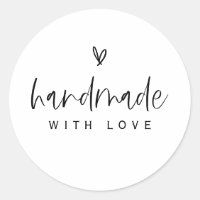 Boho Heart Handmade With Love Minimal Sticker E100