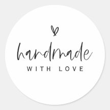 Boho Heart Handmade With Love Minimal Sticker E100