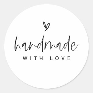 Adesivo Boho Heart Handmade With Love Minimal Sticker E100