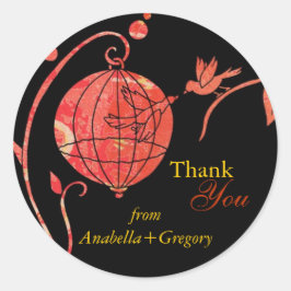 Adesivo Boho Love Birds Casamento Obrigado