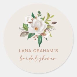 Adesivo Boho Magnolia Favor Labels Chá de panela Seal L201