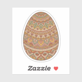 Adesivo Boho Mandala Easter Egg Earth Tones Aesthetic 