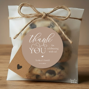 Adesivo Boho Moderno Casamento Bonito Coração Obrigado Pre