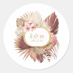 Adesivo Boho Oasis Floral de Casamento ID959