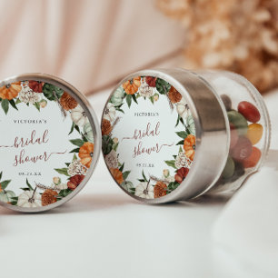 Adesivo Boho Outono Chá de Noiva Obrigada