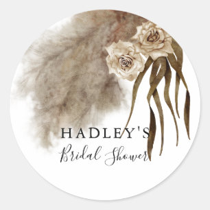 Adesivo Boho Pampas Grass Cai No Chá de panela De Amor