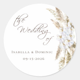 Adesivo Boho Pampas Grass Wedding