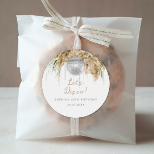 Adesivo Boho Papmas Grass Festa de aniversário de Bola Dis