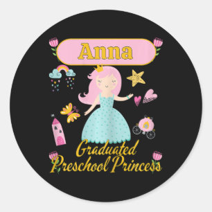 Adesivo Boho Princesa Anna 2026 Pré-Escolar Personalizado