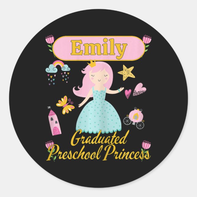 Adesivo Boho Princesa Emily 2026 Pré-Escolar Personalizado (Frente)