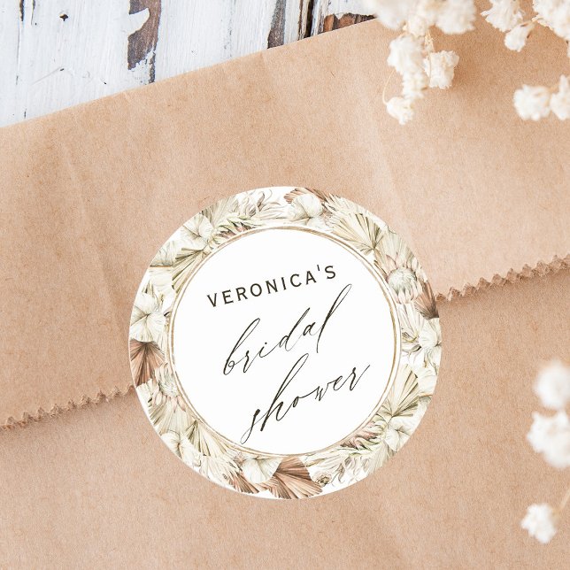 Adesivo Boho Protea Pampas Grass Chá de panela Floral (Criador carregado)