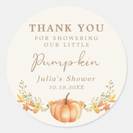 Adesivo Boho Pumpkin Fall Foliage Obrigado Por