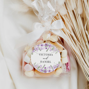 Adesivo Boho Purple Wedding Favor