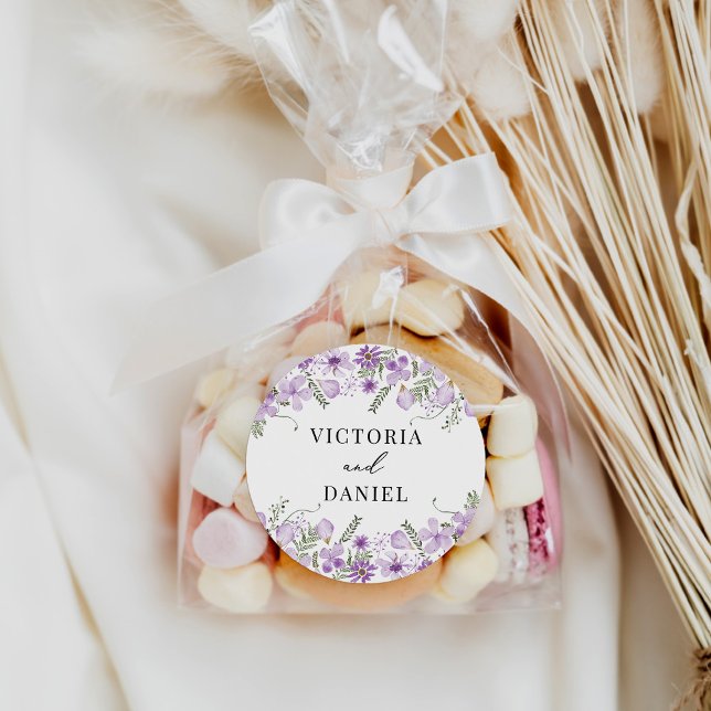 Adesivo Boho Purple Wedding Favor (Criador carregado)