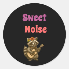 Adesivo Boho Raccoon Music Lover Sweet Noise Floral