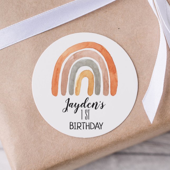 Adesivo Boho Rainbow Birthday (Criador carregado)