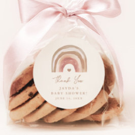 Adesivo Boho Rainbow Chá de fraldas Neutro Obrigado