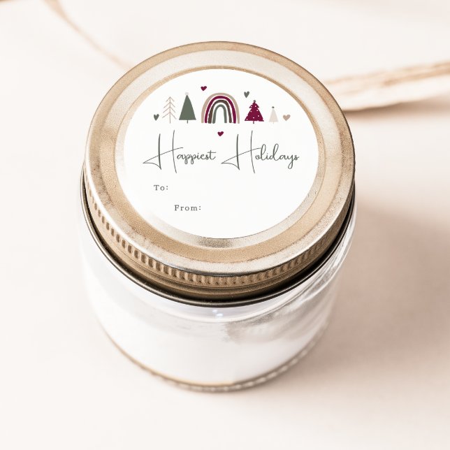 Adesivo Boho Rainbow e Hearts Feriados Mais Felizes De (Criador carregado)