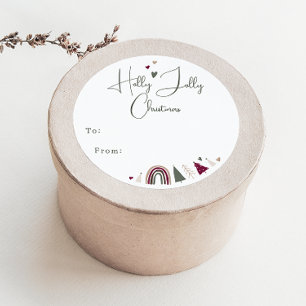 Adesivo Boho Rainbow e Hearts Holly Jolly De